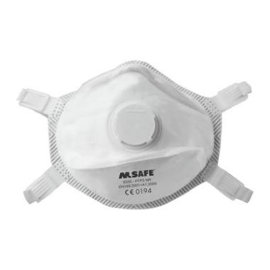 Afbeeldingen van M-Safe 6330 stofmasker FFP3 NR met uitademventiel (20 ST)