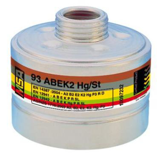 Afbeeldingen van MSA 93 combinatiefilter A2B2E2K2Hg-P3 R D (1 ST)