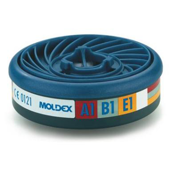 Afbeeldingen van Moldex 930001 gas- en dampfilter A1B1E1 (60 ST)