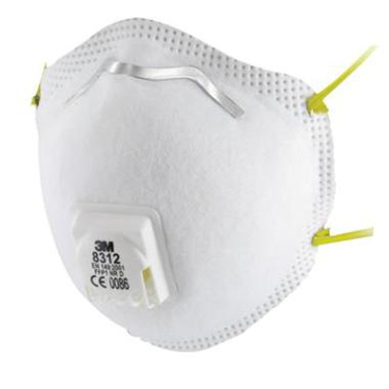 Afbeeldingen van 3M 8312 stofmasker FFP1 NR D met uitademventiel (10 ST)