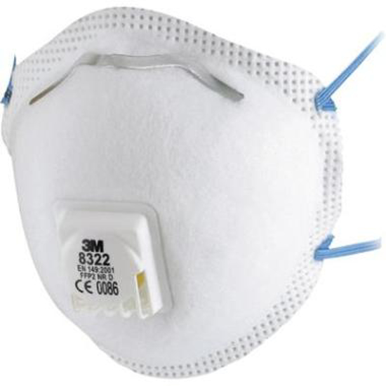 Afbeeldingen van 3M 8322 stofmasker FFP2 NR D met uitademventiel (10 ST)