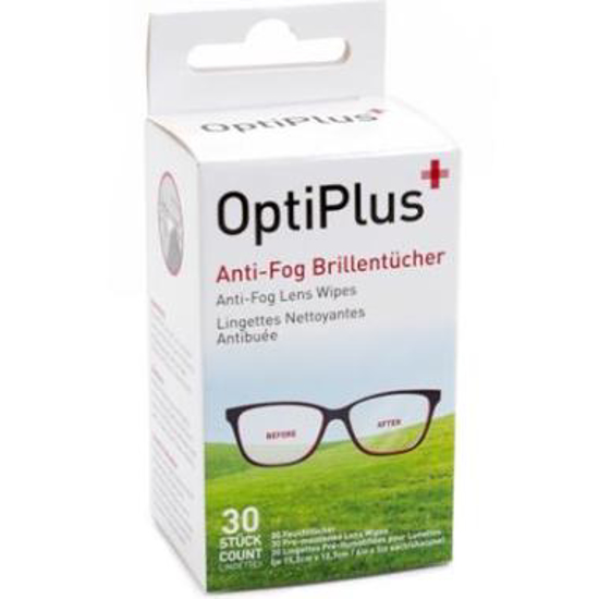 Afbeeldingen van Optiplus Anti Fog doosje met reinigingsdoekjes (20 ST)