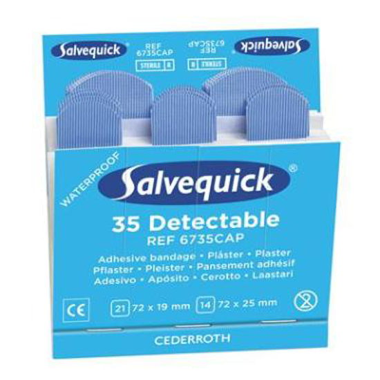 Afbeeldingen van Salvequick 6735CAP detectable pleisters (1 ST)