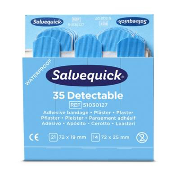 Afbeeldingen van Salvequick blue detectable pleisters (10 ST)